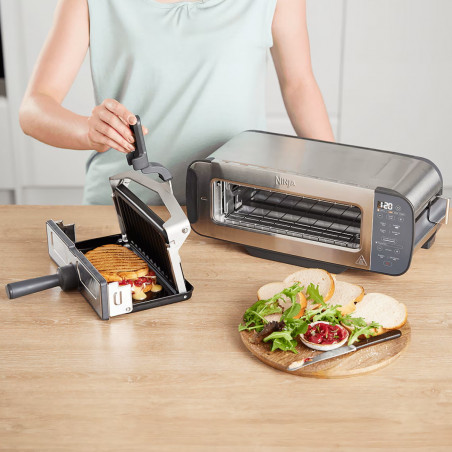 Prajitor paine 3in1 Ninja ST202EU, 2400W, 7 programe, Control temperatura, Grill, Dezghetare, Reincalzire, Functionare orizontaa, Argintiu