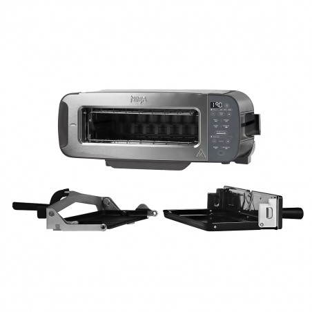 Prajitor paine 3in1 Ninja ST202EU, 2400W, 7 programe, Control temperatura, Grill, Dezghetare, Reincalzire, Functionare orizontaa, Argintiu