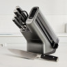 Set cutite cu ascutitor si suport Ninja K32014EUUK, 6 piese, StaySharp, Design ergonomic, Argintiu/Negru