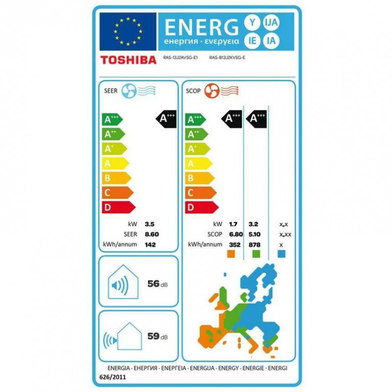 Inverteren climatik Toshiba Shorai Edge RAS-B13G3KVSGB-E + RAS-13J2AVSG-E1, 13000 BTU, 26 m2, A+++, Wi-Fi, R-32, 12 funcții, Negru