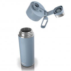 Termos Ninja DW2401EUUKBL, 700 ml, Potrivit pentru bauturi carbogazoase, Izolare tripla, Fara BPA, Mentinere cald pana la 8h, Mentinere la rece pana la 24h, Albastru