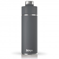 Termos Ninja DW2401EUUKGY, 700 ml, Potrivit pentru bauturi carbogazoase, Izolare tripla, Fara BPA, Mentinere cald pana la 8h, Mentinere rece pana la 24h, Gri