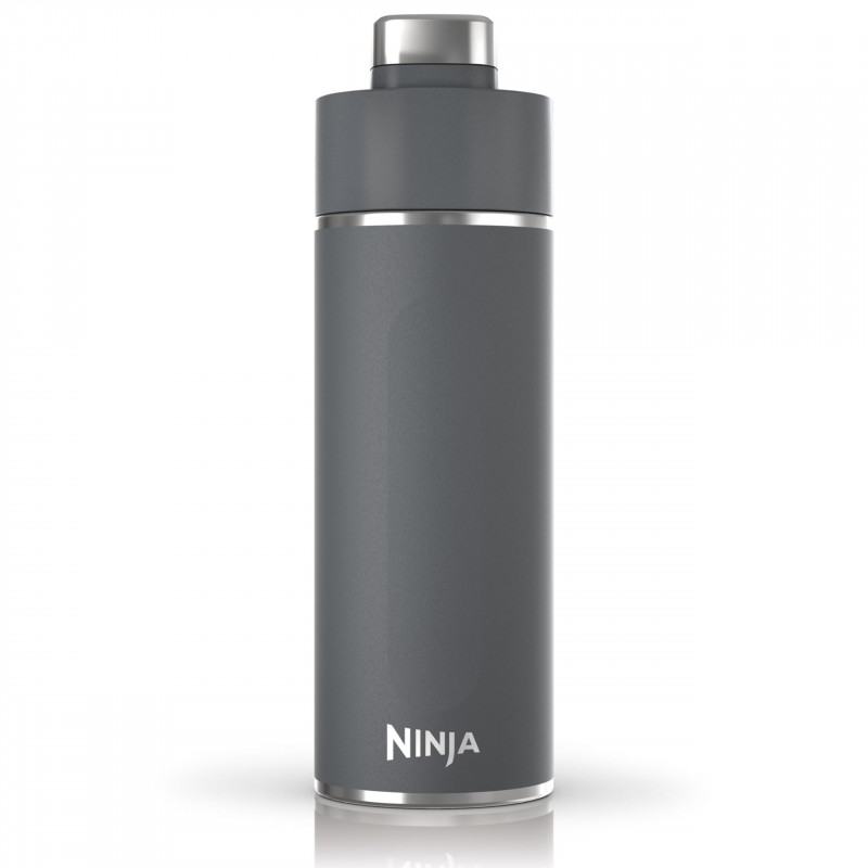 Termos Ninja DW2401EUUKGY, 700 ml, Potrivit pentru bauturi carbogazoase, Izolare tripla, Fara BPA, Mentinere cald pana la 8h, Mentinere rece pana la 24h, Gri