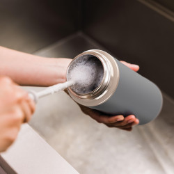 Termos Ninja DW2401EUUKGY, 700 ml, Potrivit pentru bauturi carbogazoase, Izolare tripla, Fara BPA, Mentinere cald pana la 8h, Mentinere rece pana la 24h, Gri