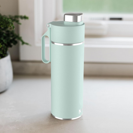 Termos Ninja DW2401EUUKMT, 700 ml, Potrivit pentru bauturi carbogazoase, Izolatie tripla, Fara BPA, Mentinere cald pana la 8h, Mentinere rece pana la 24h, Verde menta