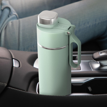 Termos Ninja DW2401EUUKMT, 700 ml, Potrivit pentru bauturi carbogazoase, Izolatie tripla, Fara BPA, Mentinere cald pana la 8h, Mentinere rece pana la 24h, Verde menta