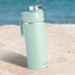 Termos Ninja DW2401EUUKMT, 700 ml, Potrivit pentru bauturi carbogazoase, Izolatie tripla, Fara BPA, Mentinere cald pana la 8h, Mentinere rece pana la 24h, Verde menta