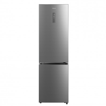 Frigider cu congelator Tesla RC3800FMX, 378L, Clasa E, Deschidere pаnа la 90°, Total No Frost, Ecran tactil, Inox