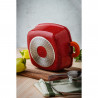 Oala cu dozator Voltz V54323B24A, Capac din sticla, 4,5 litri, 24 cm, Acoperre granit, Inductie, Rosu