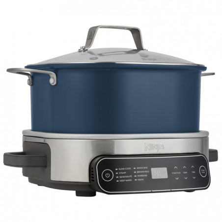 Multicooker Ninja MC1101EU, 1400W, 6 L, 8 programe, Timer, Manere si baza reci, Albastru