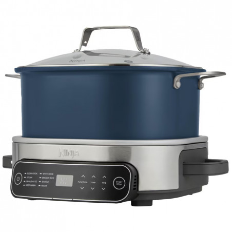 Multicooker Ninja MC1101EU, 1400W, 6 L, 8 programe, Timer, Manere si baza reci, Albastru