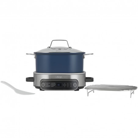 Multicooker Ninja MC1101EU, 1400W, 6 L, 8 programe, Timer, Manere si baza reci, Albastru
