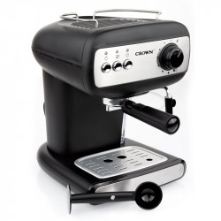 Espressoare Crown CEM-1525, 850W, 15 bar, 1.2 l, Încălzire cești, Abur, Rezervor mobil, Disc cremă, Negru