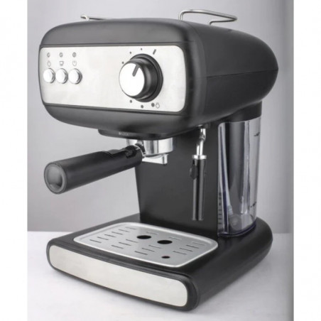 Espressoare Crown CEM-1525, 850W, 15 bar, 1.2 l, Încălzire cești, Abur, Rezervor mobil, Disc cremă, Negru