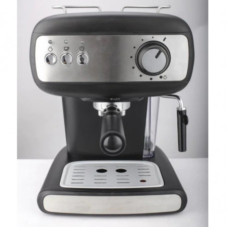 Espressoare Crown CEM-1525, 850W, 15 bar, 1.2 l, Încălzire cești, Abur, Rezervor mobil, Disc cremă, Negru