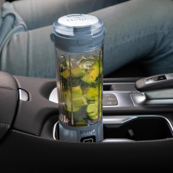 Blender portabil Ninja Blast BC151EUNV, 7,4 W, 530 ml, 6 lame din otel, Zdrobire gheata, Pana la 10 cicluri, Fara BPA, USB-C, Albastru