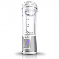 Blender portabil Ninja Blast BC151EUWH, 7.4W, 530 ml, Lama din otel cu 6 lame, Zdrobire gheata, Până la 10 cicluri, Fara BPA, USB-C, Alb
