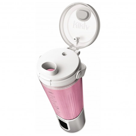 Blender portabil Ninja Blast BC151EUWH, 7.4W, 530 ml, Lama din otel cu 6 lame, Zdrobire gheata, Până la 10 cicluri, Fara BPA, USB-C, Alb