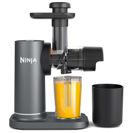Ninja Cold Press Juicer JC151EU, 150W, 700 ml, Presă la rece, 2 filtre, fără BPA, viteză inversă, negru/gri