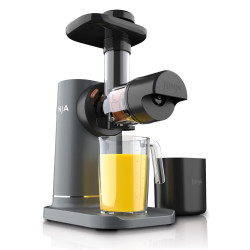 Ninja Cold Press Juicer JC151EU, 150W, 700 ml, Presă la rece, 2 filtre, fără BPA, viteză inversă, negru/gri