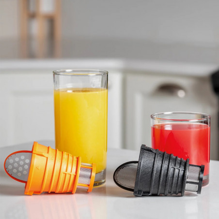 Ninja Cold Press Juicer JC151EU, 150W, 700 ml, Presă la rece, 2 filtre, fără BPA, viteză inversă, negru/gri