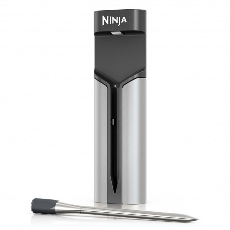 Termometru de bucătărie Ninja ProChef WP100EU, Bluetooth, aplicație mobilă, senzor de temperatură interioară și ambientală, până la 370C, negru/argintiu