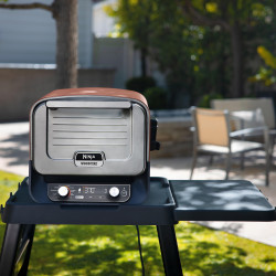Masa pentru gratar Ninja Woodfire 4718J800EUUK, 107x86x66 cm, Reglabila, Suport lateral, Negru