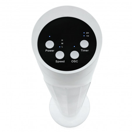 Ventilator turn Elite ETTF-0330, 50W, 83 cm, Timer, 3 viteze, Alb