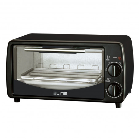 Elite EMO-2509 mini cuptor, 650W, 7 l, 2 încălzitoare cu cuarț, 100 la 250C, cronometru 30 min, negru