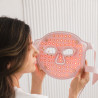 Mască de față pentru fototerapie Beautifly Aura Glam, 220 lumini LED, regenerare de colagen și efect anti-îmbătrânire, 3 intensități, răcire, USB-C, roz