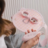 Mască de față pentru fototerapie Beautifly Aura Glam, 220 lumini LED, regenerare de colagen și efect anti-îmbătrânire, 3 intensități, răcire, USB-C, roz