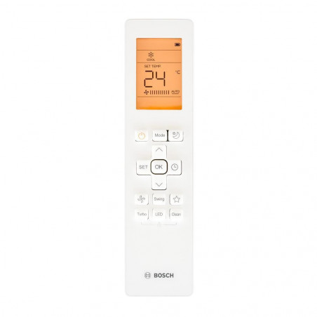 Aer condiționat cu invertor Bosch CL2000 Set 70 WE, 24000 BTU, 55 m2, A++, R32, Încălzire suplimentară, Alb