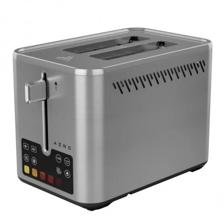 Prajitor de paine inteligent AENO ATS0004, 1600W, 4 felii, 6 trepte, 3 functii, Tava pentru firimituri detasabila, Inox
