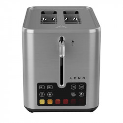 Prajitor de paine inteligent AENO ATS0004, 1600W, 4 felii, 6 trepte, 3 functii, Tava pentru firimituri detasabila, Inox