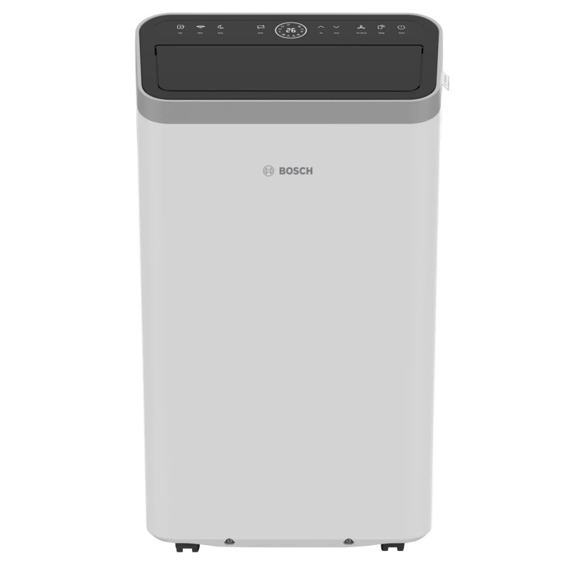 Aparat de aer conditionat mobil Bosch Cool 4000, 9000 BTU, 35 m², A, Auto Swing, Timer, Afișaj LCD, Alb/Negru