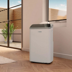 Aparat de aer conditionat mobil Bosch Cool 4000, 9000 BTU, 35 m², A, Auto Swing, Timer, Afișaj LCD, Alb/Negru