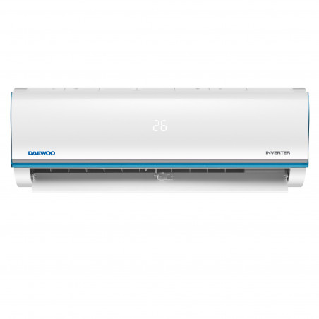 Aparat de aer conditionat inverter Daewoo SAF24M1WR30, 24000 BTU, A++, 60 m², 7 moduri, Wi-Fi, Dezghetare automata, Autocuratare, Timer, Jet Cool/Heat, Alb