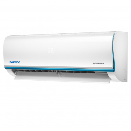 Aparat de aer conditionat inverter Daewoo SAF24M1WR30, 24000 BTU, A++, 60 m², 7 moduri, Wi-Fi, Dezghetare automata, Autocuratare, Timer, Jet Cool/Heat, Alb