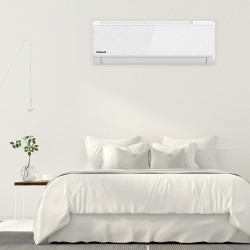 Aparat de aer conditionat inverter Finlux 12LIE55BE, 12000 BTU, 30 m², Incalzire exterior, Suflare 4D, Functionare la -25°C, Alb