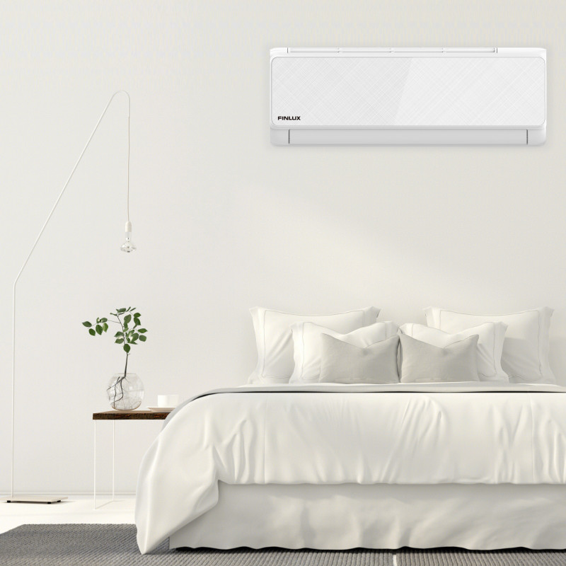 Aparat aer conditionat inverter Finlux 18QUA58LIS, 18000 BTU, A+++, 40 m², Wi-Fi, Filtru cu plasma, Suflare 4D, Functionare la -25°C, Alb