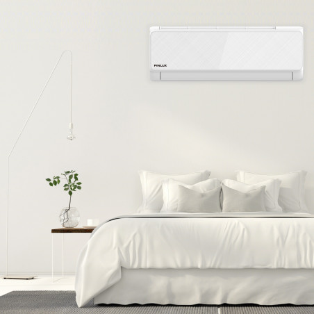 Aparat aer conditionat inverter Finlux 18QUA58LIS, 18000 BTU, A+++, 40 m², Wi-Fi, Filtru cu plasma, Suflare 4D, Functionare la -25°C, Alb