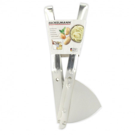 Presa manuala pentru cartofi Fackelmann 45460, Maner ergonomic, Argintiu