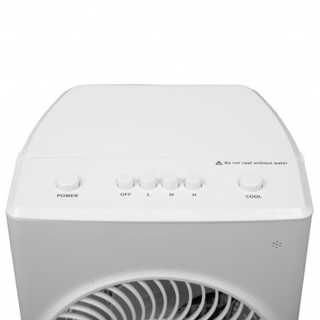 Racitor de aer si umidificator Elite ACS-2595, 60W, Suprafata recomandata pana la 20 m², 5.5 L, 3 viteze, 760 m³/h, Zgomot redus, Alb