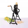 Curatator de porumb din fonta Kinghoff KH 1841, 60 kg/h, Deschidere reglabila, Negru