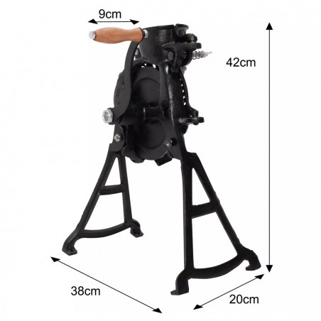 Curatator de porumb din fonta Kinghoff KH 1841, 60 kg/h, Deschidere reglabila, Negru