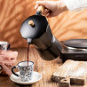 Cafetiera moka Kinghoff KH 1887, 9 cesti, 450 ml, Aluminiu, Inductie, Negru