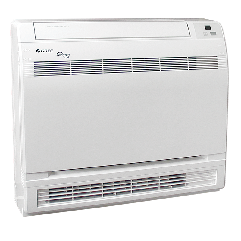 Aparat de aer conditionat inverter pentru podea Gree GEH18AAXF-K6DNA1A, 18000 BTU, 34 m², A+/A, Wi-Fi, R-32, Alb