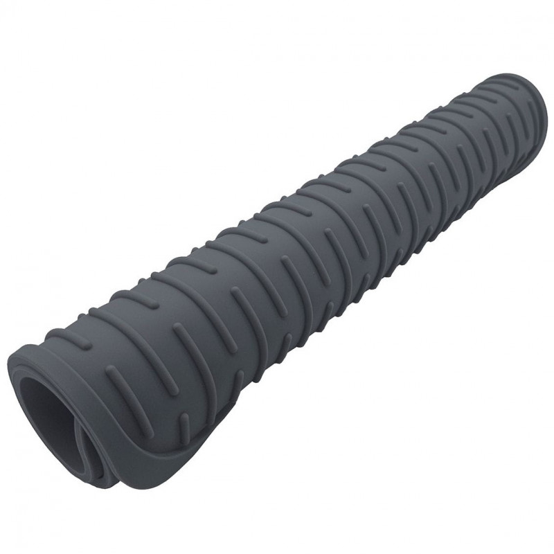 Uscator de vase din silicon KH 1905, 46x40 cm, Suprafata antiderapanta, Marginea de scurgere, Rulare, Gri