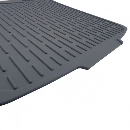 Uscator de vase din silicon KH 1905, 46x40 cm, Suprafata antiderapanta, Marginea de scurgere, Rulare, Gri