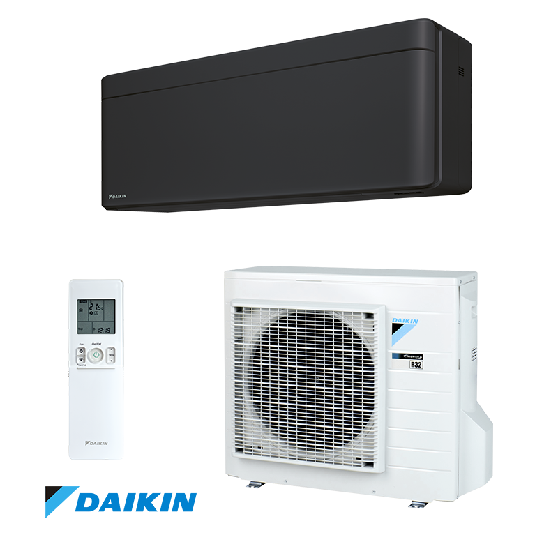 Aparat de aer conditionat inverter Daikin Stylish FTXA35BB + RXA35A, 12000 BTU, 25 m², A+++ / A+++, Wi-Fi, Negru